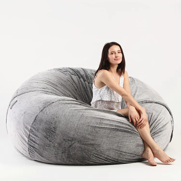 Sarung Bantal Besar Busa Keluarga Mode Kustom Xxxl Bean Bag Kursi Penutup Sofa Karung Besar