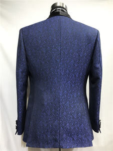Set da sposa stampato personalizzato SEDBOJ per uomo giacca blu e pantaloni neri abiti da festa lunghi per sartoria e occasioni - Product Image 2