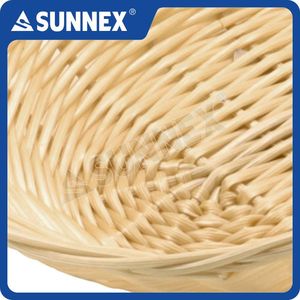ตะกร้าขนมปังทรงรีสีเบจ ขนาด 6.5 ซม. ยี่ห้อ SUNNEX Economy ทำจากพลาสติกหวาย เหมาะสำหรับโรงแรมและร้านอาหาร - Product Image 3