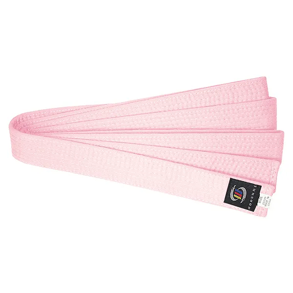 Woosung Sample free shipping Newest Taekwondo/karate/judo Solid Pink Color Custom martial arts Belts