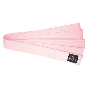Woosung amostra frete grátis, mais novo taekassistdo/karatê/judo cor rosa personalizado cintos artes marciais - Product Image 1