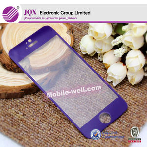 para el iphone 5 de vidrio templado con la película de color - Product Image 1