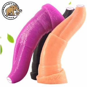 Grande negro consoladores grandes animal penis elefante consolador artificial pene anal plug masturbación juguetes sexuales - Product Image 6