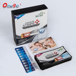 ONUGE venta superior blanco brillante falso <span class=keywords><strong>dientes</strong></span> blanqueador Natural de carbón de bambú tiras dentales para blanquear - Product Image 2