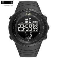 Montres pour hommes Montre numérique à grand cadran Montre homme étanche 5bar Led Digital Date SMAEL 1237 Sport Chronomètre poignet