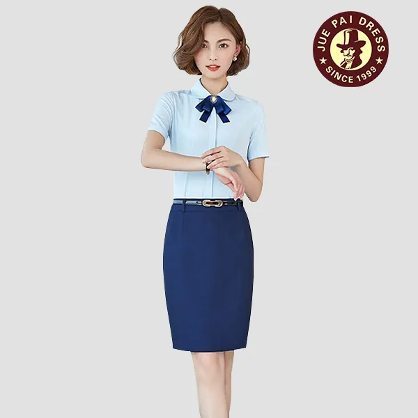 Toptan moda özel tasarım havayolu hostes üniforma ofis bayanlar üniforma