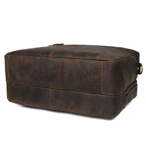 Porte-documents vintage en <span class=keywords><strong>cuir</strong></span> de vache Crazy Horse pour hommes, sacoche pour <span class=keywords><strong>ordinateur</strong></span> portable de <span class=keywords><strong>17</strong></span> <span class=keywords><strong>pouces</strong></span>, <span class=keywords><strong>sac</strong></span> de voyage d'affaires pour hommes - Product Image 4