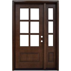 <span class=keywords><strong>Puerta</strong></span> de madera maciza de <span class=keywords><strong>cedro</strong></span> de entrada frontal exterior de último diseño con luz lateral - Product Image 1