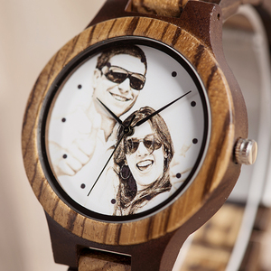 Orologio <span class=keywords><strong>in</strong></span> <span class=keywords><strong>Legno</strong></span> Personalizzabile OEM con Movimento al Quarzo Giapponese, Quadrante con Lancette <span class=keywords><strong>in</strong></span> Vetro, Logo Personalizzato Unisex - Product Image 3