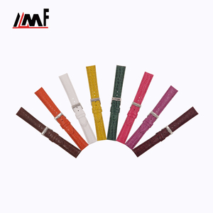 Nouvelle arrivée Bracelet de montre intelligente à fermoir Multicolore Longue durée Brillant Cuir de veau italien Embossé Motif grain d'alligator Acier inoxydable - Product Image 5