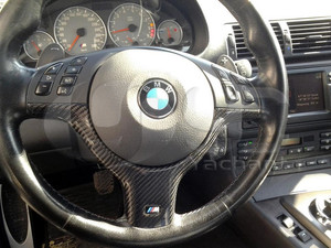 Housse de <span class=keywords><strong>volant</strong></span> M3-Style en fibre de carbone 1998-2005 <span class=keywords><strong>E46</strong></span> Fit Interior Kits Replacement for 1998-2005 <span class=keywords><strong>E46</strong></span> Models - Product Image 5