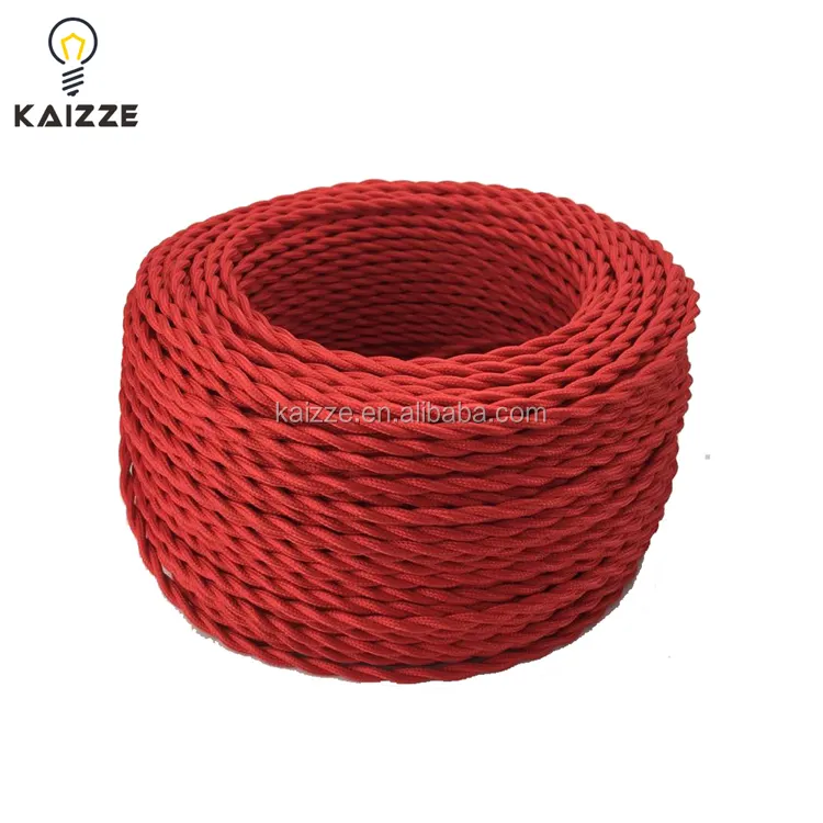 2*0.75Mm Kleurrijke Goedkopere Katoen/Nylon Ronde/Gedraaide Elektrische Draad/Power Kabel