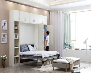 Letto a Scomparsa Verticale Moderno a Parete Letto Matrimoniale a Ribalta con Guardaroba e Divano - Product Image 2