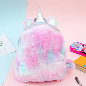 Venta caliente de alta calidad unicornio mochila regalo de niñas de la escuela de niños mochila de peluche bolsa - Product Image 1