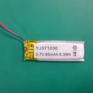 फैक्टरी मूल्य मिनी बैटरी 371030 3.7V 85mAh लाइपो बैटरी