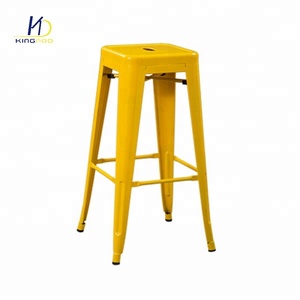 Barato buena calidad apilable Bar muebles silla alta <span class=keywords><strong>Vintage</strong></span> acero Metal taburete de la barra - Product Image 2