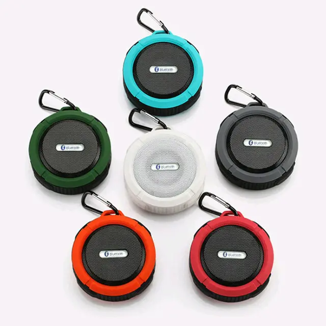 C6 Waterproof Outdoor Bluetooth Speaker TF Wireless Music Loudspeaker Portable Speakers Shower Bicycle Speaker For Bike/Bathroom