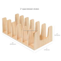 Étagère pour assiettes, support pour couvercles de casseroles en bambou, organisateur pour le rangement dans les armoires ou les comptoirs de cuisine et les placards