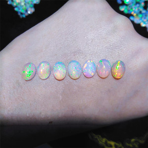 Bague ovale naturelle en forme de goutte d'eau, <span class=keywords><strong>pierre</strong></span> ample <span class=keywords><strong>opale</strong></span> colorée sans dommage, collier pendentif à double usage, 10 pièces - Product Image 6