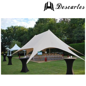 Tentes de plage jaunes à double pic en forme d'étoile pour les villages de vacances - Product Image 4