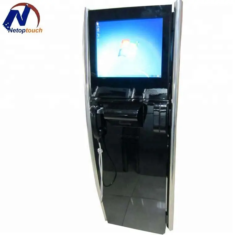 All-in-One Touch Screen Kiosk with Telephone Handset for Service Equipment