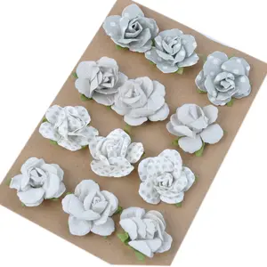 Handgemachte 2-3cm Hochzeits dekor Scrap booking Mini Papier Blumen