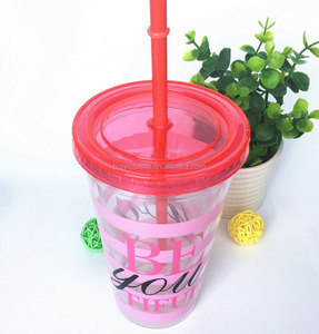 <span class=keywords><strong>Panda</strong></span> <span class=keywords><strong>Double</strong></span> <span class=keywords><strong>paroi</strong></span> <span class=keywords><strong>tasse</strong></span> En Plastique de paille avec transfert de chaleur printing-16oz - Product Image 4