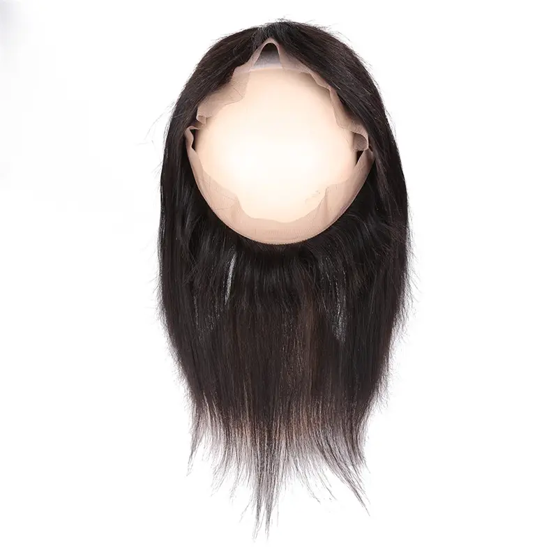 100% virgin straight silk base 360 lace frontal closure,wholesale virgin brazilian frontal closure hair