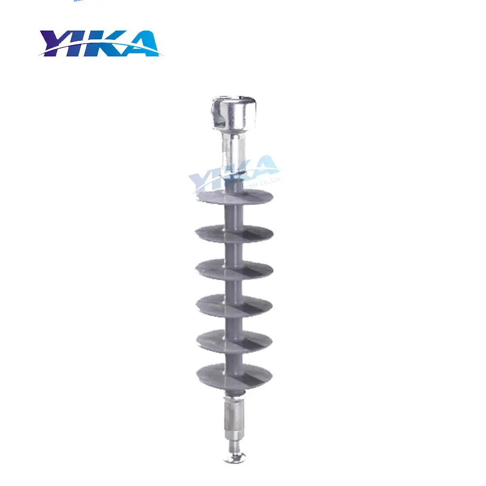 YIKA Insulator Suspensi Karet Silikon, Insulator Komposit Elektrik 24KV 70KN Tegangan Tinggi