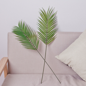 Haute qualité <span class=keywords><strong>grand</strong></span> artificielle feuille de palmier vert plantes décoration décoration de la maison bureau - Product Image 1