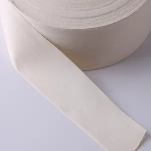 Prix d'usine, vente en gros, ruban tissé en coton 100% écologique, 3 mm-100 mm, épaisseur 0,4 mm, marque JAHOO, REACH - Product Image 1