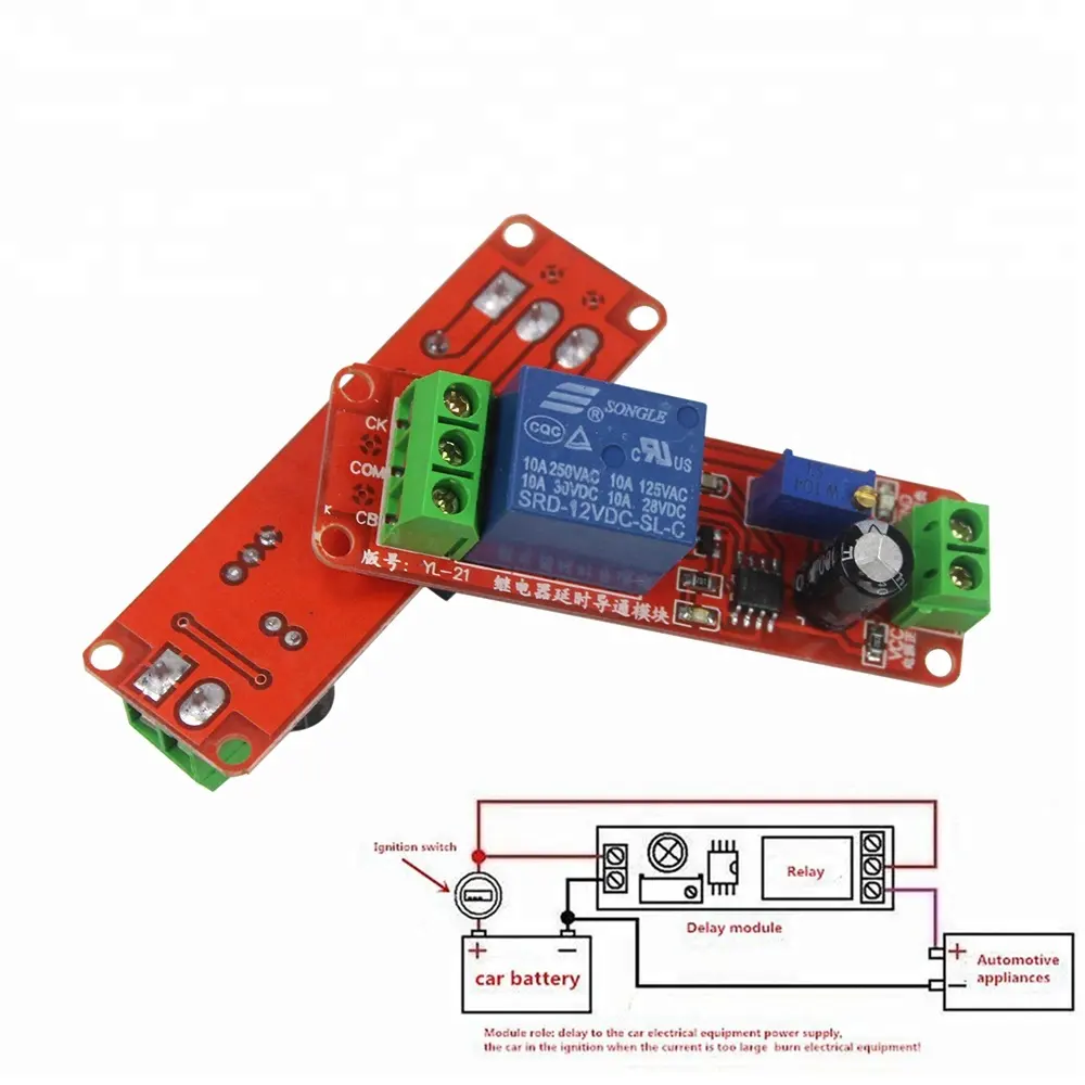 עיכוב טיימר ממסר NE555 מודול מתג DC 12 v עבור רובוט & חכם רכב DIY אלקטרוני