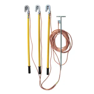 Portable grounding rod with clamp and copper wire equipment