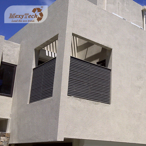 Adapté aux besoins du client extérieur <span class=keywords><strong>bois</strong></span> plastique composite lattes décoration étanche wpc panneau mural - Product Image 5