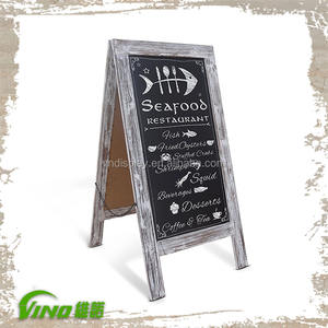 Wooden blackboard with stand , a-stand A-frame blackboard , blackboards for restaurants - Product Image 2