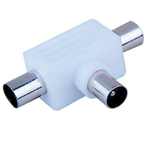 2 Way TV Rf <span class=keywords><strong>Splitter</strong></span> Trên Không <span class=keywords><strong>Coax</strong></span> Y Trò Chơi Chuyển Đổi Tín Hiệu Kết Nối Jack - Product Image 1