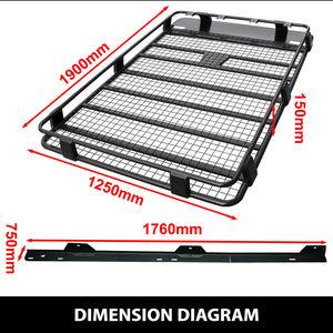 Venta caliente 4x4 acero coche Baca 3/4 longitud para 100 series Land Cruiser 1.9 m jaula cesta - Product Image 6