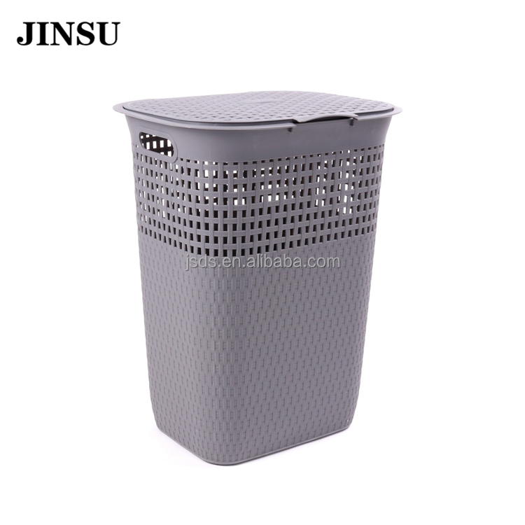 2018 новый дизайн, пластиковая Высококачественная Бытовая разноцветная корзина для хранения одежды в полоску