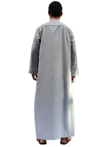 Midden-oosten Islamitische Volledige lengte Kleding Dubai kaftan Moslim Knoppen polyester Mens Thobe