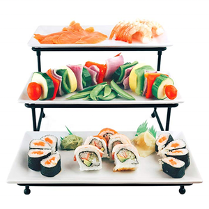 Venta caliente barato fiesta <span class=keywords><strong>restaurante</strong></span> usado 3 Nivel de <span class=keywords><strong>tapas</strong></span> sirve platos con soporte - Product Image 3