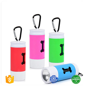 프리미엄 대량 사용자 정의 LED 손전등 PP 개 모양의 똥 가방 디스펜서 카라비너 - Product Image 2