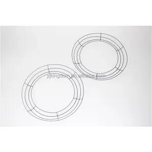 Cadre de couronne en fil métallique, pour décoration de fête de mariage, artisanat, bricolage, 14 pouces, oem 550-57B, 10 pièces