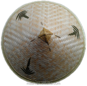 MH-3000 위생 yardman 노동자 농민 농부 노동 아시아 Coolie 쌀 패티 태양 대나무 모자 - Product Image 1