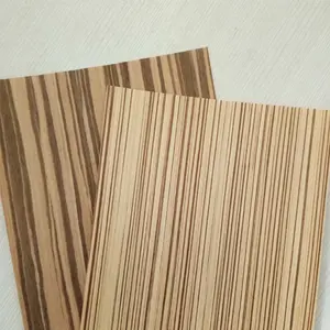 Kayu Solid Zebrawood Veneer untuk Pintu Geser