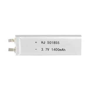 HXJ 501855 1400 mAh बहुलक उच्च दर लिथियम बैटरी स्टॉक में एक उत्पाद बैटरी पावर