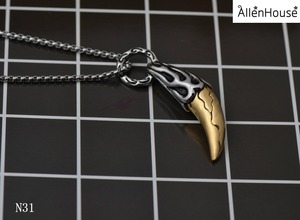 <span class=keywords><strong>Collana</strong></span> in acciaio inossidabile <span class=keywords><strong>con</strong></span> ciondolo Vintage in <span class=keywords><strong>argento</strong></span> antico retrò all'ingrosso <span class=keywords><strong>con</strong></span> <span class=keywords><strong>corno</strong></span> di bufalo africano - Product Image 5