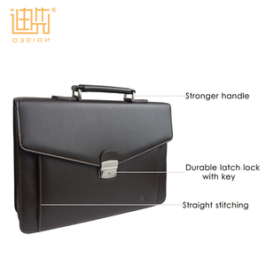 <span class=keywords><strong>Valigetta</strong></span> da lavoro in pelle nera da uomo con logo del marchio personalizzato - Product Image 4