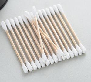 छड़ी कपास Swabs OEM निर्माता लकड़ी कपास कली