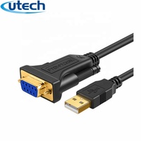 Cable convertidor serial USB personalizado a RS232 DB9 con conductores de cobre puro, blindaje trenzado, chaqueta de PVC para uso en computadora