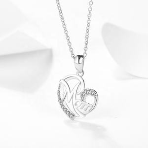 DC54 alfabet ibu 925 perak murni Saya cinta ibu tema liontin perak huruf tema ibu liontin untuk Kalung - Product Image 4